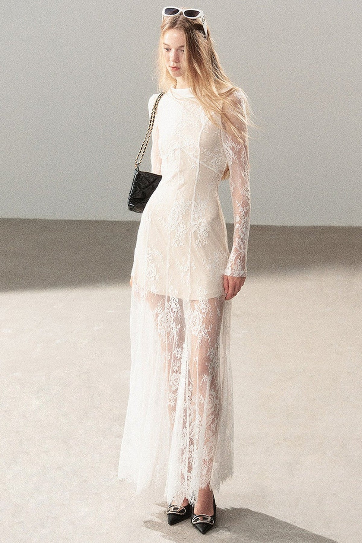 Backless Lace Long Dress
