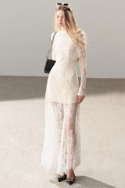 Backless Lace Long Dress