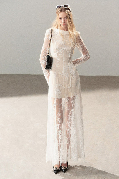 Backless Lace Long Dress