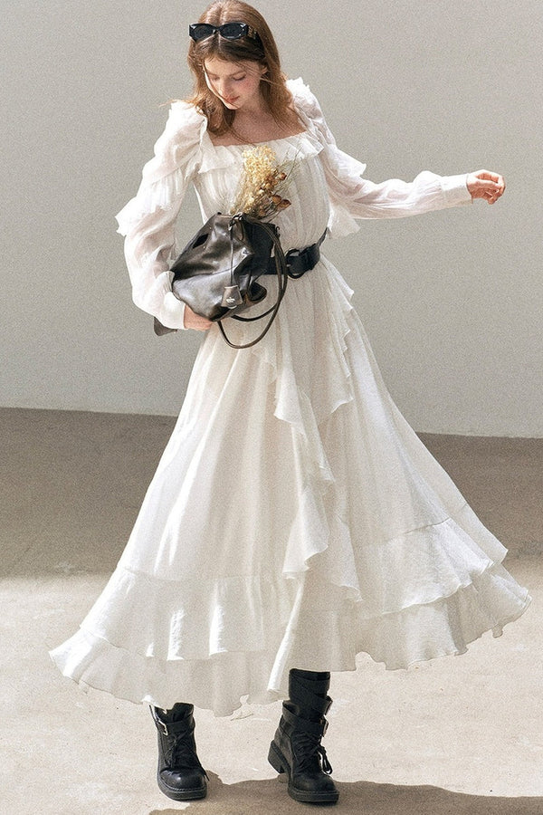 Long Ruffled Dress