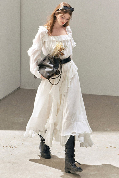Long Ruffled Dress