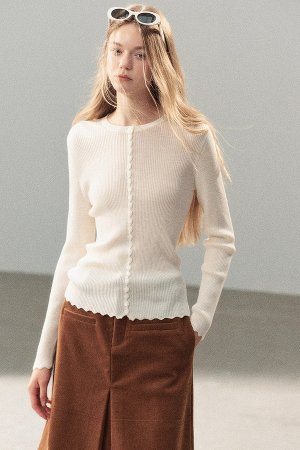 Conjunto de chaqueta y top de capa base de punto