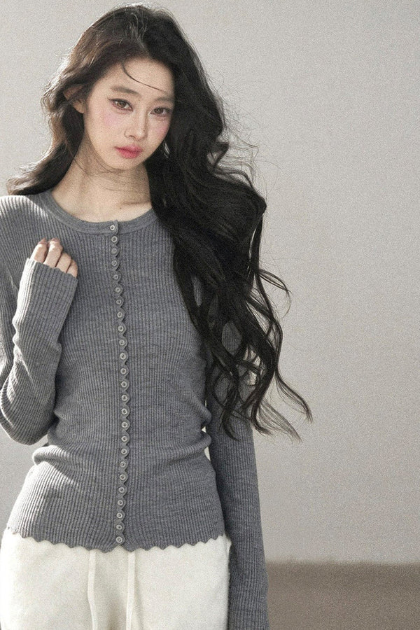 Conjunto de chaqueta y top de capa base de punto