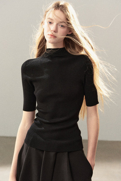 Conjunto de chaqueta y top de capa base de punto