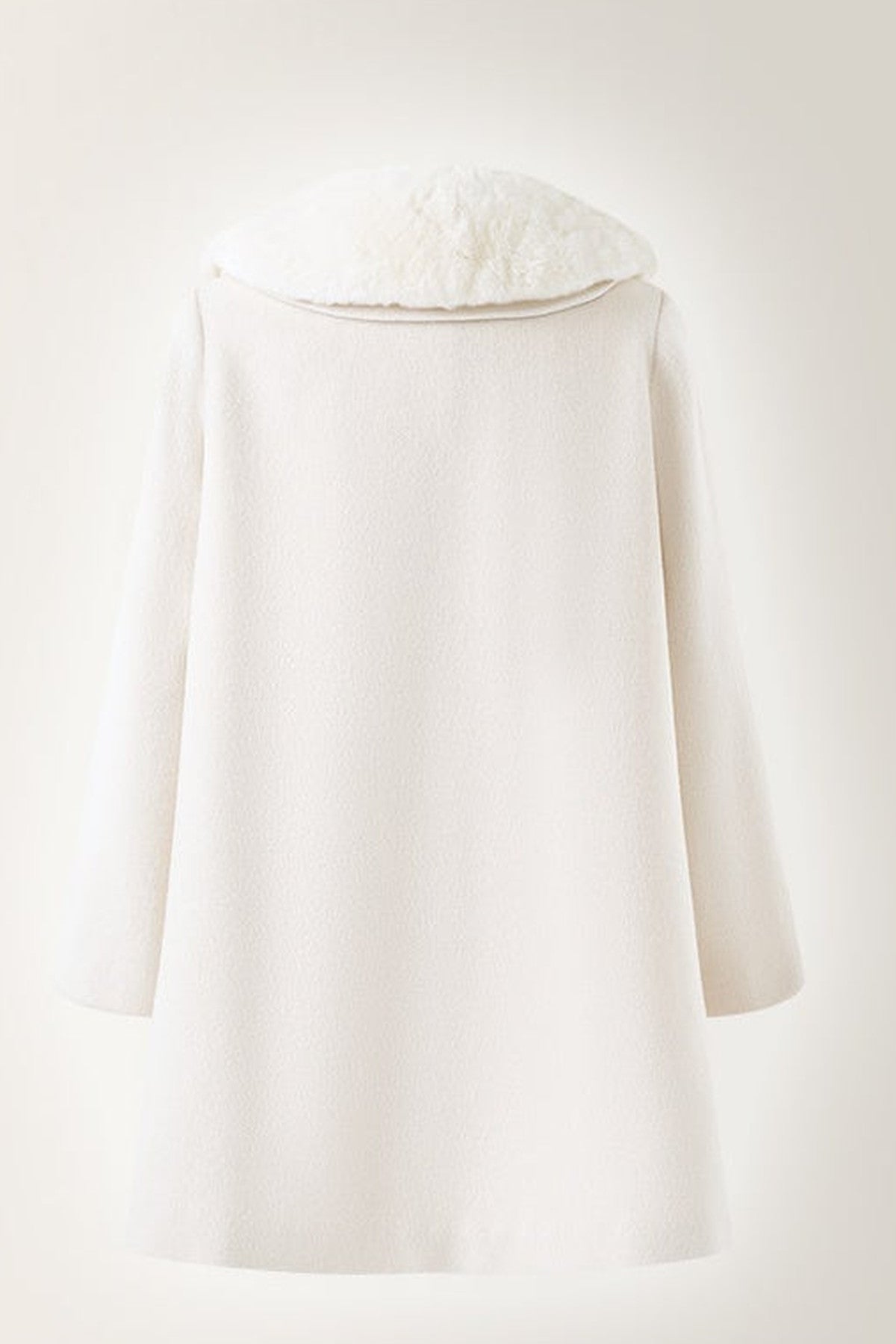 Manteau en laine avec nœud en velours