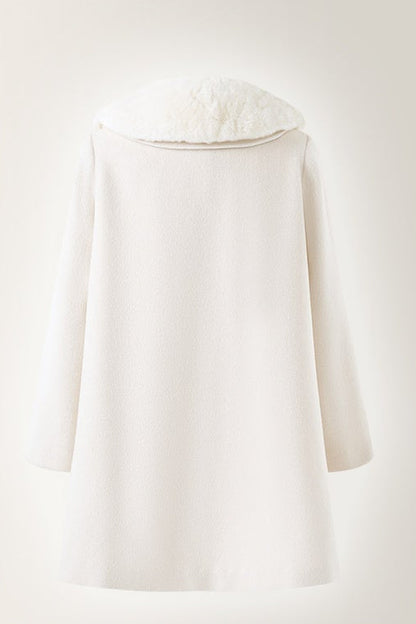 Manteau en laine avec nœud en velours