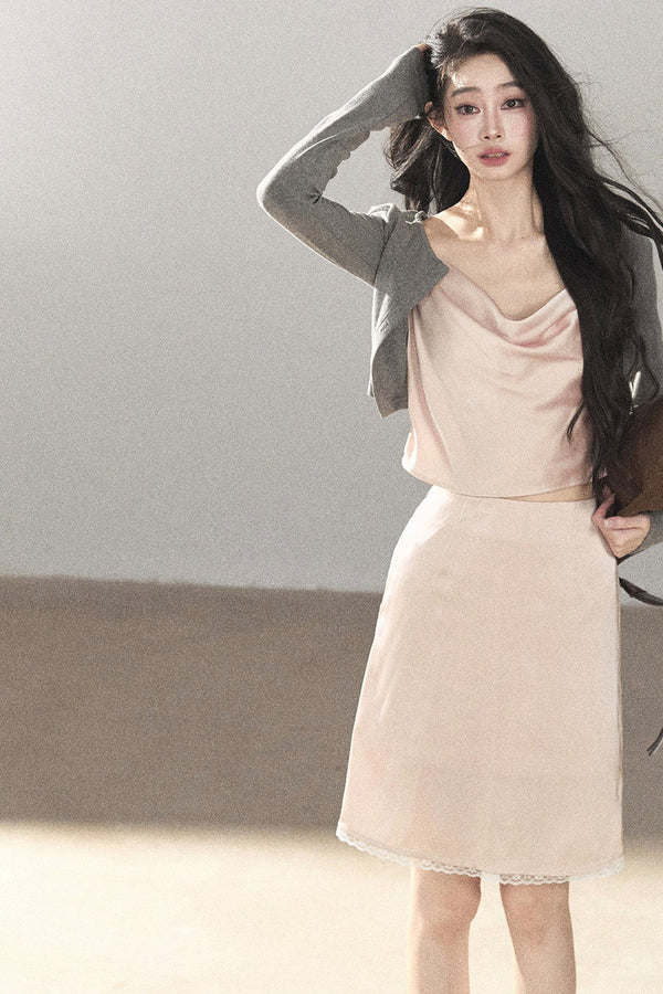 Satin Top and Skirt Set-Up