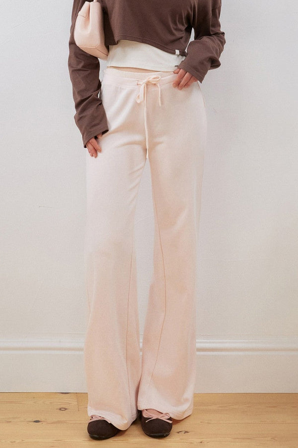 Asymmetrical Cropped Sweatshirt and Waistband Sweatpants Set-Up