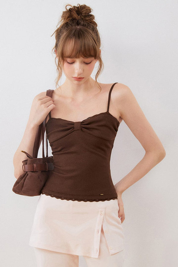 3D Bow Lace Trim Camisole