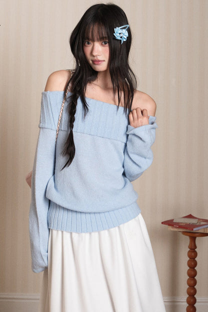Off-Shoulder Knit Top
