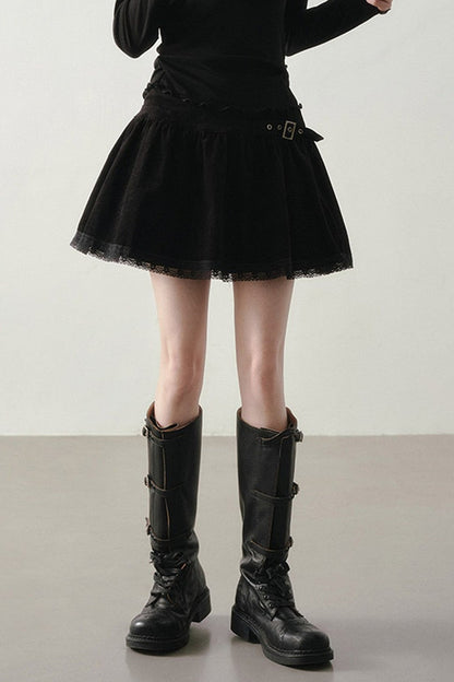 Lace Spliced Skirt