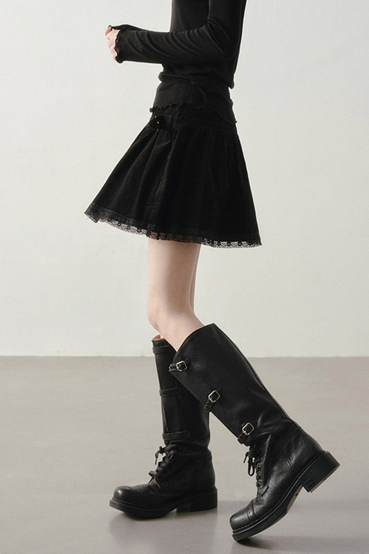 Lace Spliced Skirt