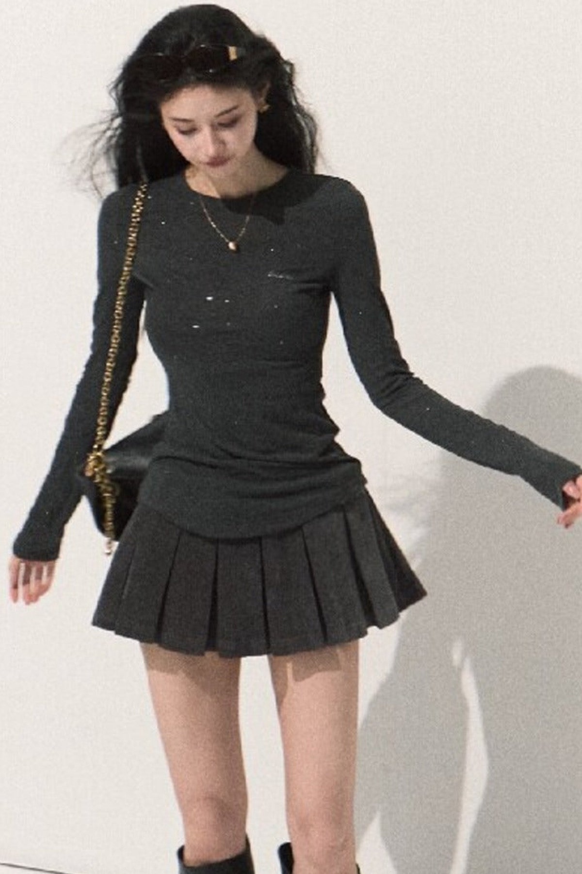 Silver Sprinkle Textured Knit Top
