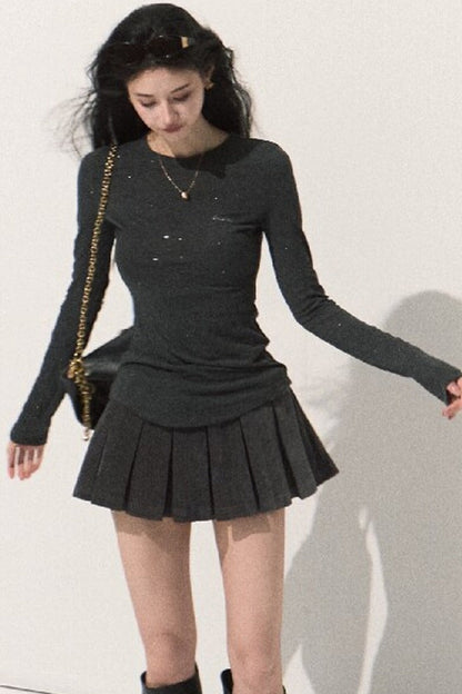 Silver Sprinkle Textured Knit Top