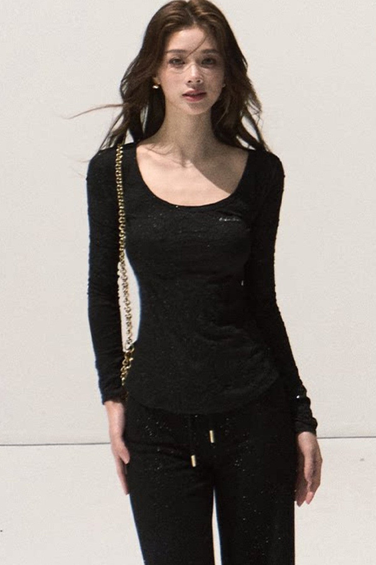 Silver Sprinkle Textured Knit Top