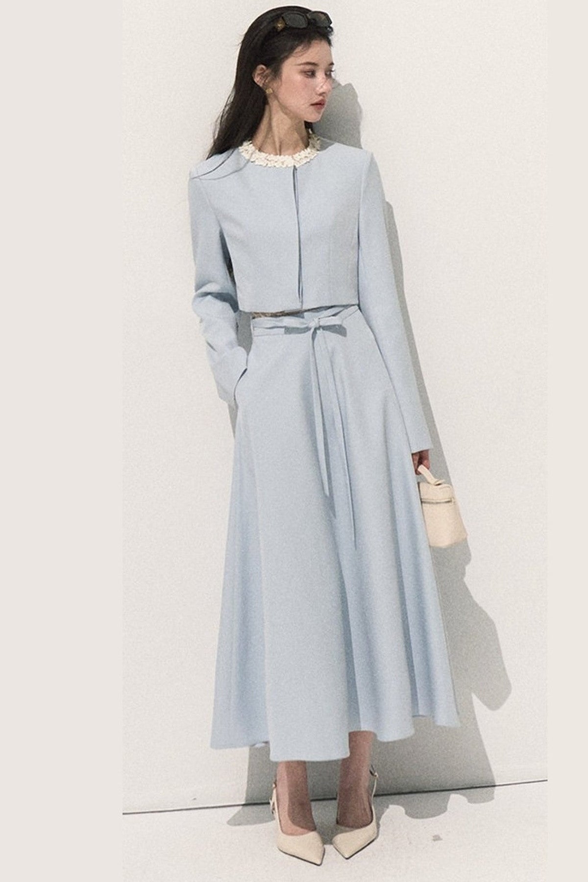 Ensemble veste courte et jupe trapèze