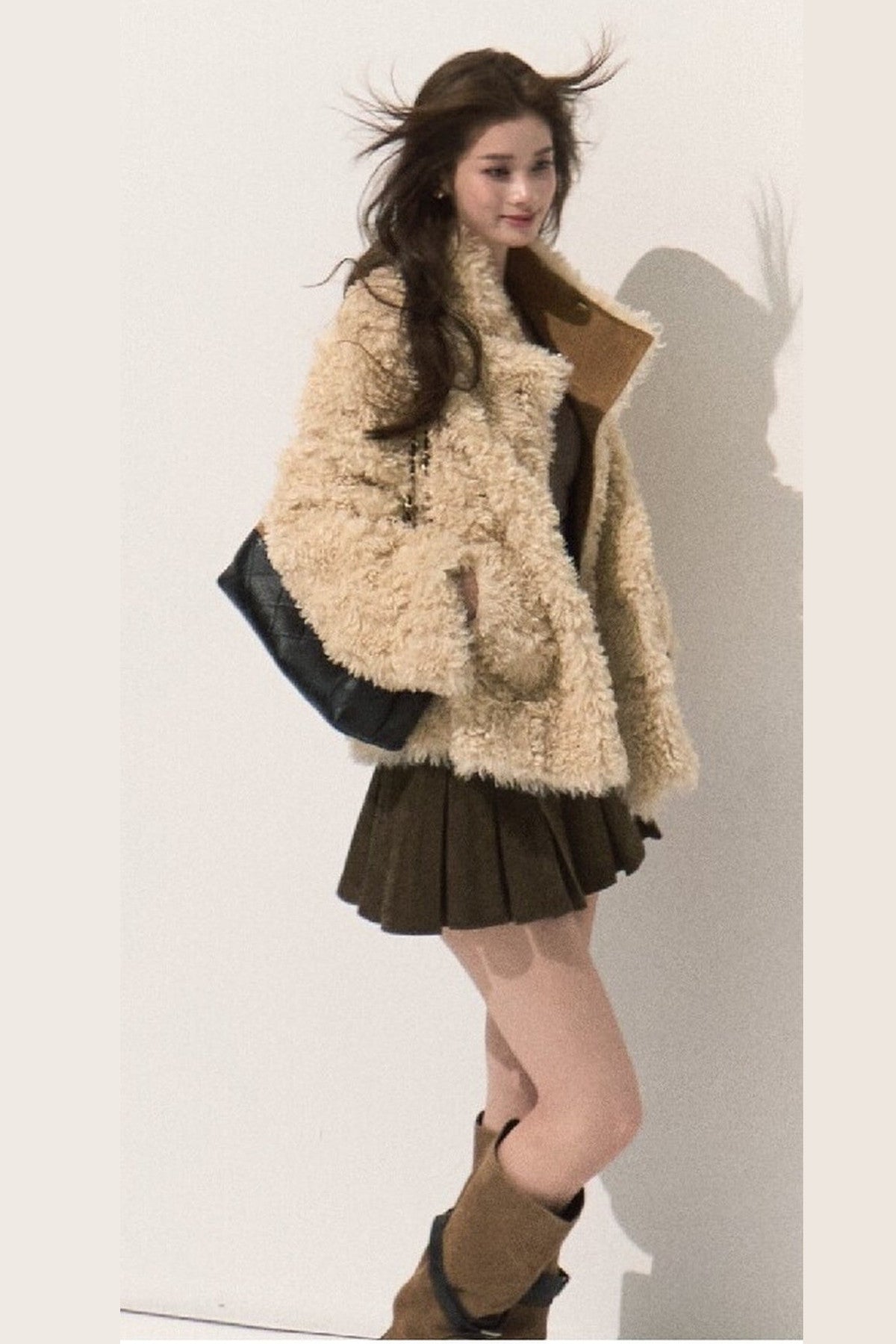 Reversible Suede Shearling Jacket Vest