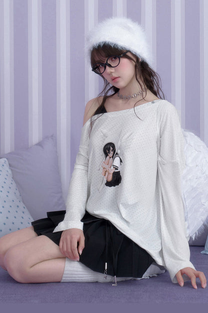 Star Sailor Angel Off-Shoulder T-Shirt