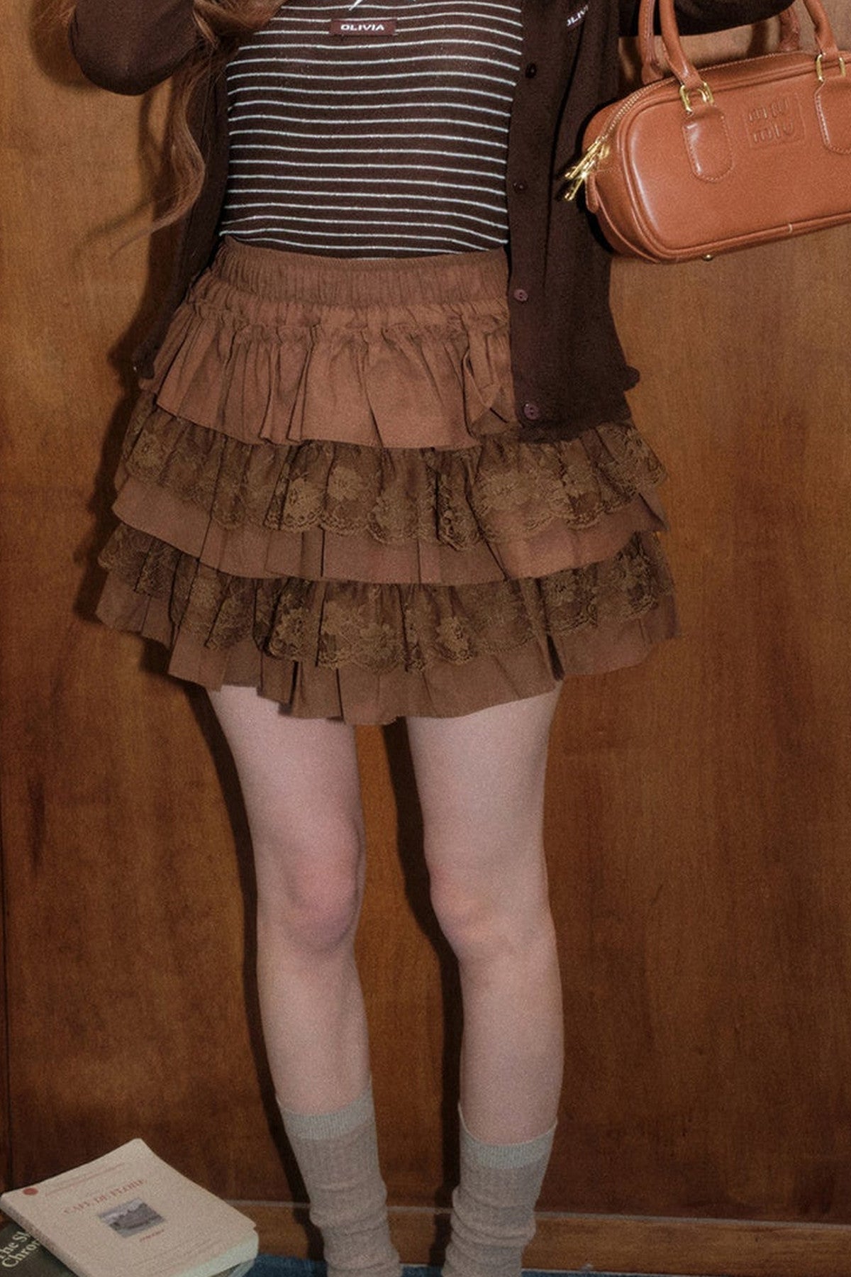High-Waisted Lace Tiered Skirt Set-Up