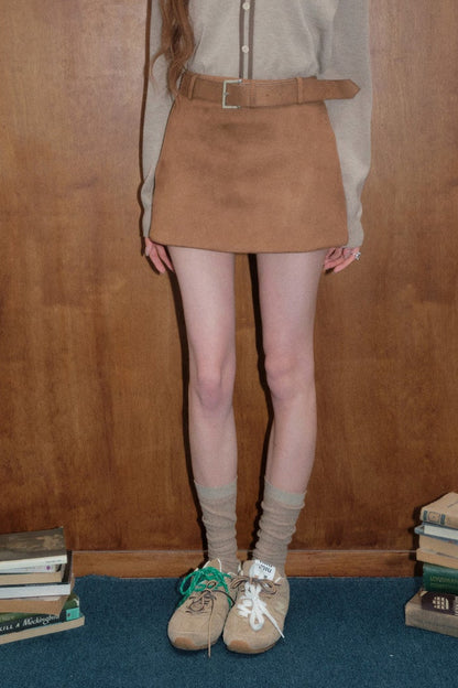 Merino Wool Long-Sleeved Top and Skirt Set-Up