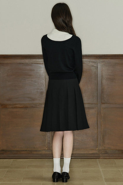 A-Line Pleated Skirt