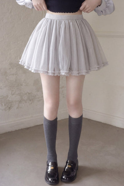 Layered-Look Knit Sweater and Skirt Set-Up