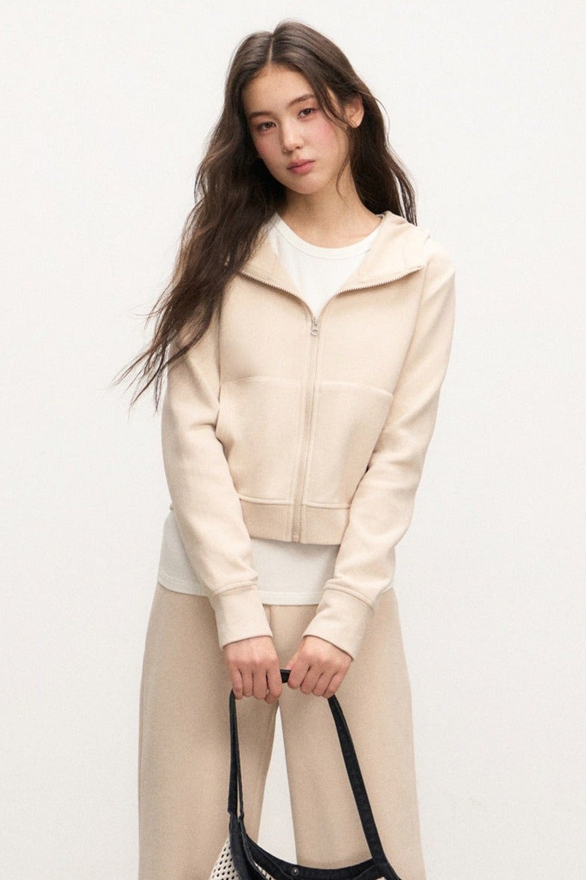 Zip Sweatshirt Jacket and Pants Set-Up