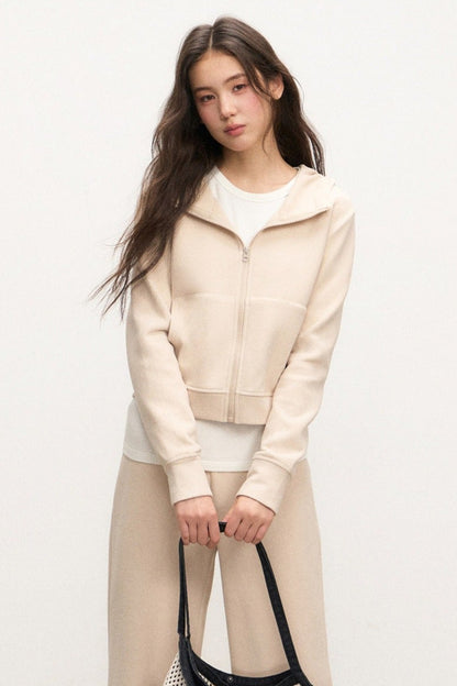Zip Sweatshirt Jacket and Pants Set-Up