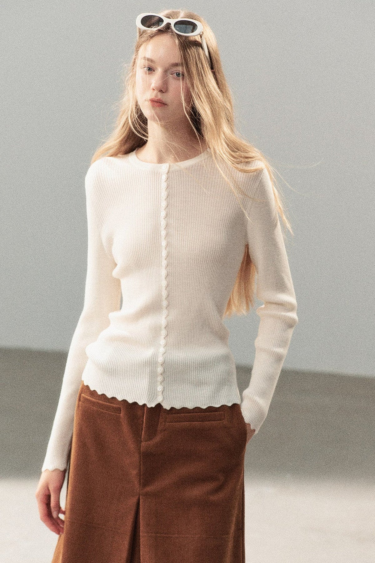 Mock Neck Knit Base Layer Top