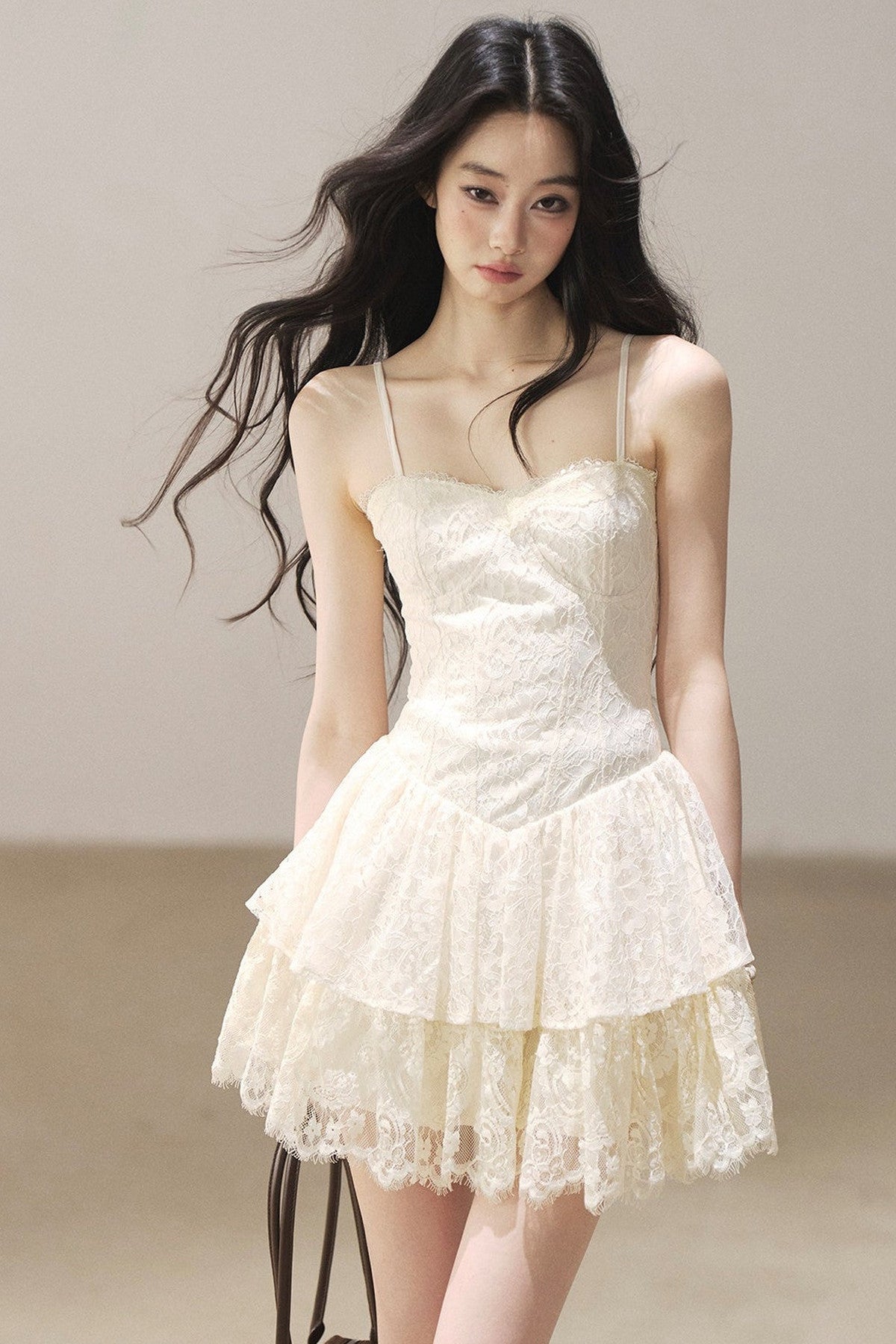 Lace Camisole Dress and Jacket Set-Up
