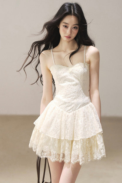 Lace Camisole Dress and Jacket Set-Up