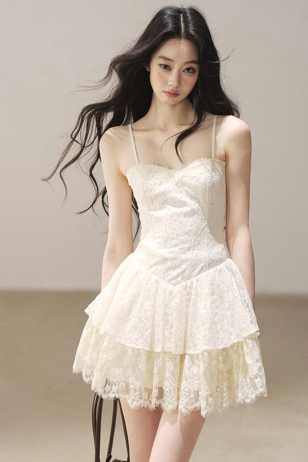 Lace Camisole Dress and Jacket Set-Up