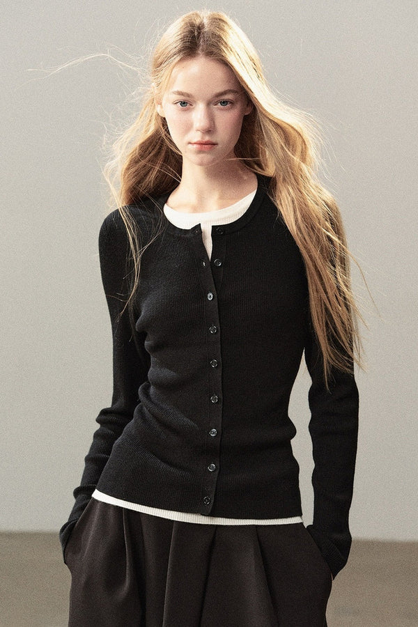 Layered-Look Knit Top