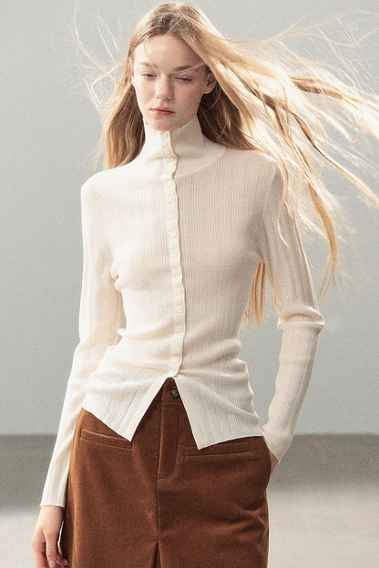Pull en maille effet superposé