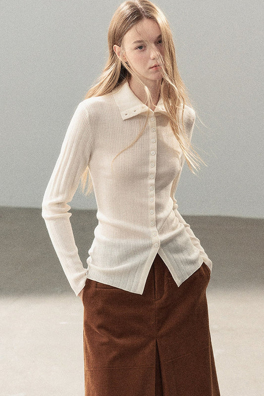 Pull en maille effet superposé