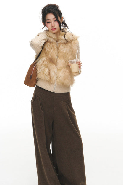 Eco-Fur Vest and Pants Set-Up