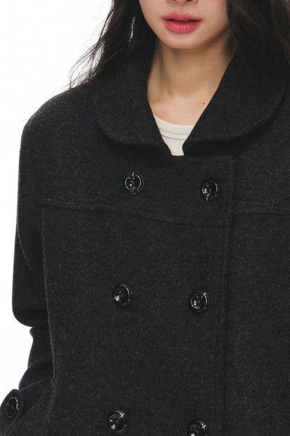 Short Wool Doll Collar Coat Set-Up