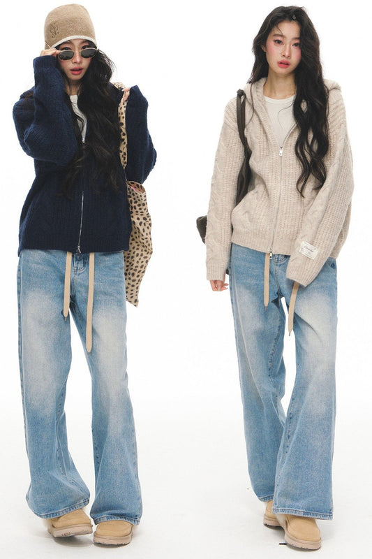 Cable Knit Cardigan Set-Up