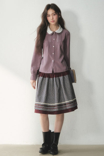 Lyocell Doll Collar Blouse