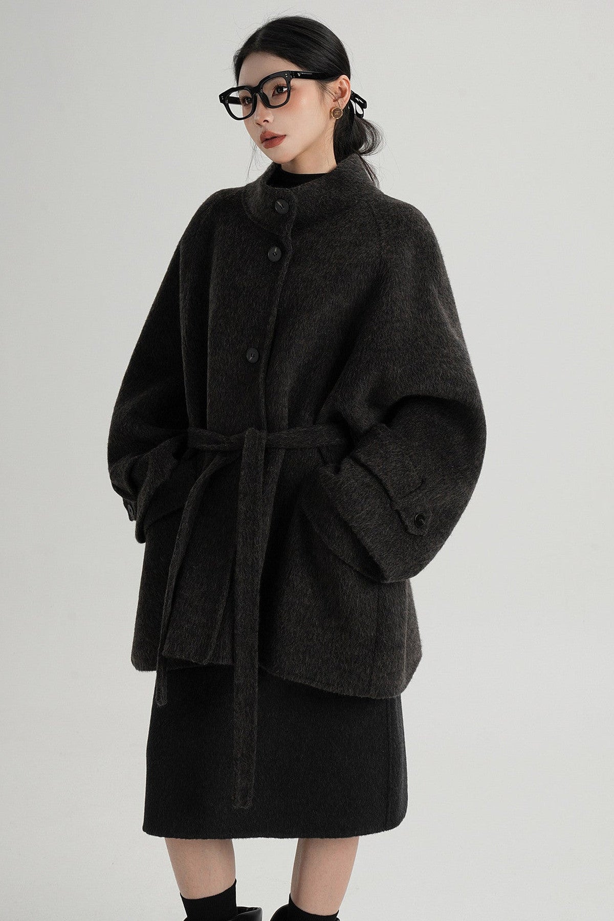Mid-Length Double-Sided Wool Coat