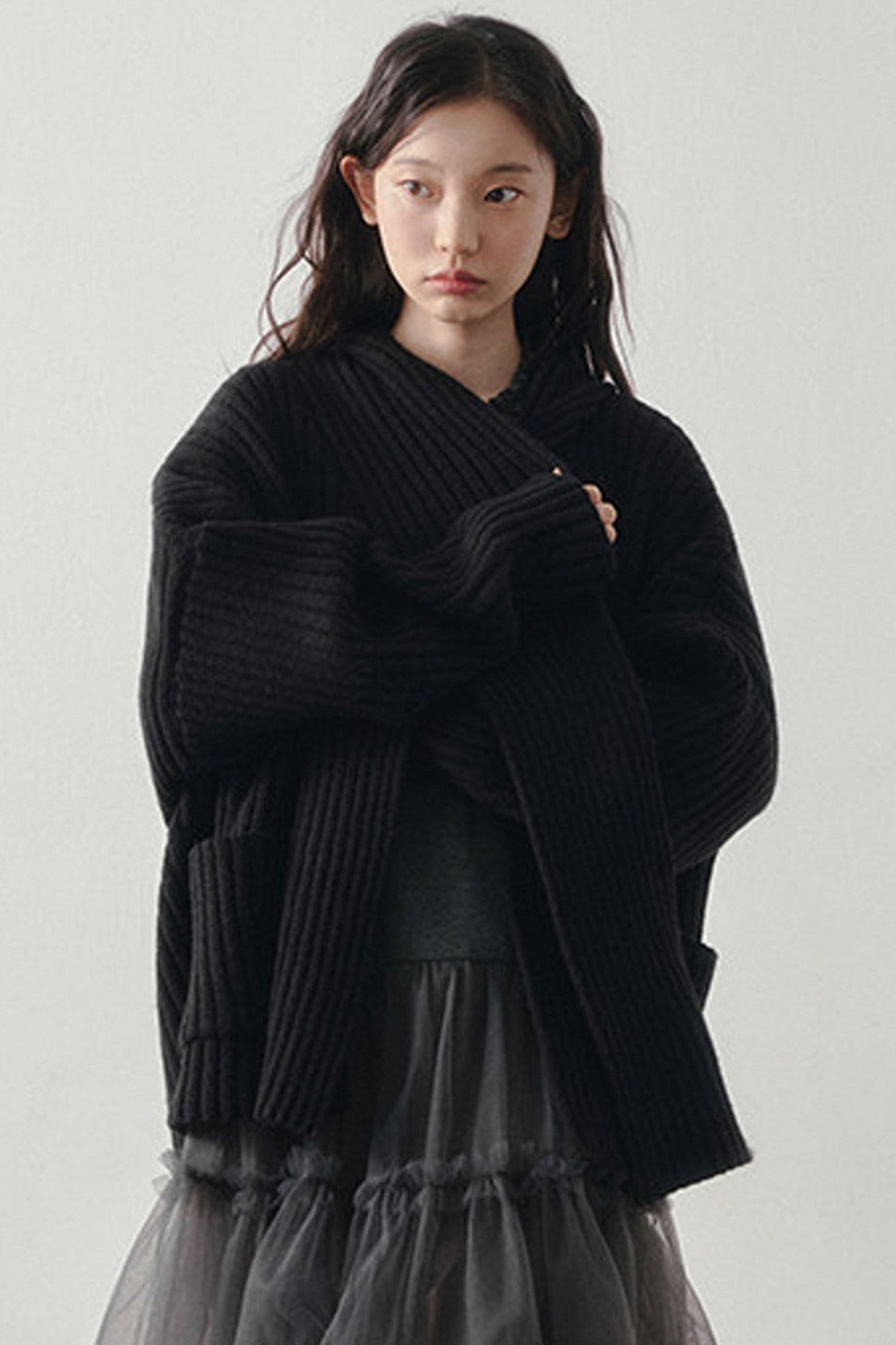 Loose Striped Knit Cardigan