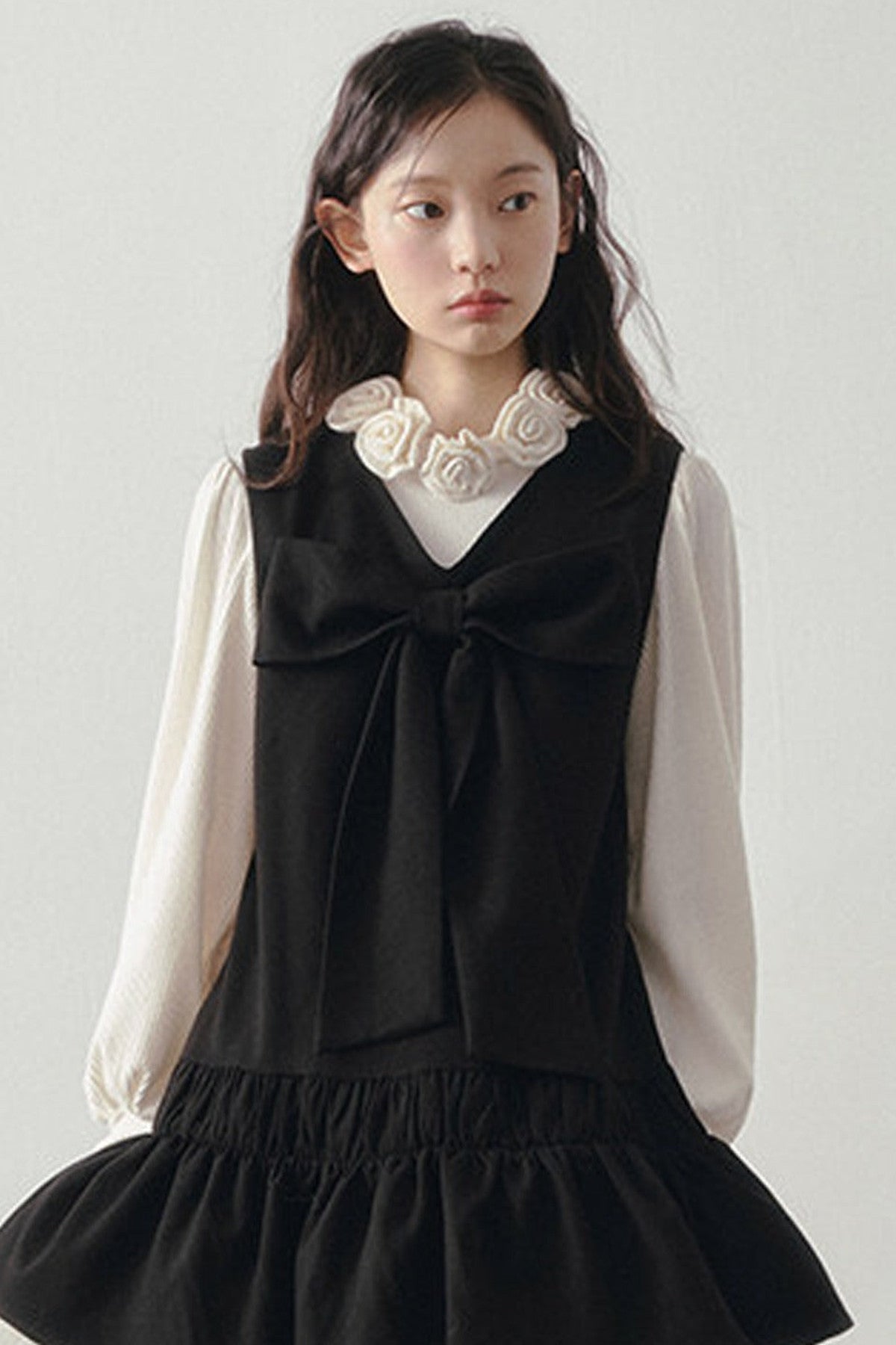 3D Floral Long Sleeve Knit Top