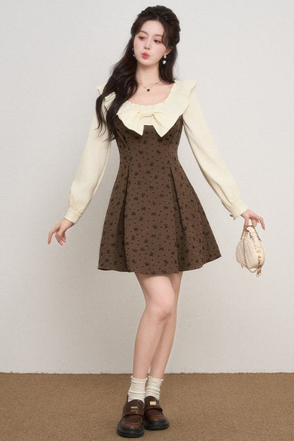 Layered-Look A-Line Dress