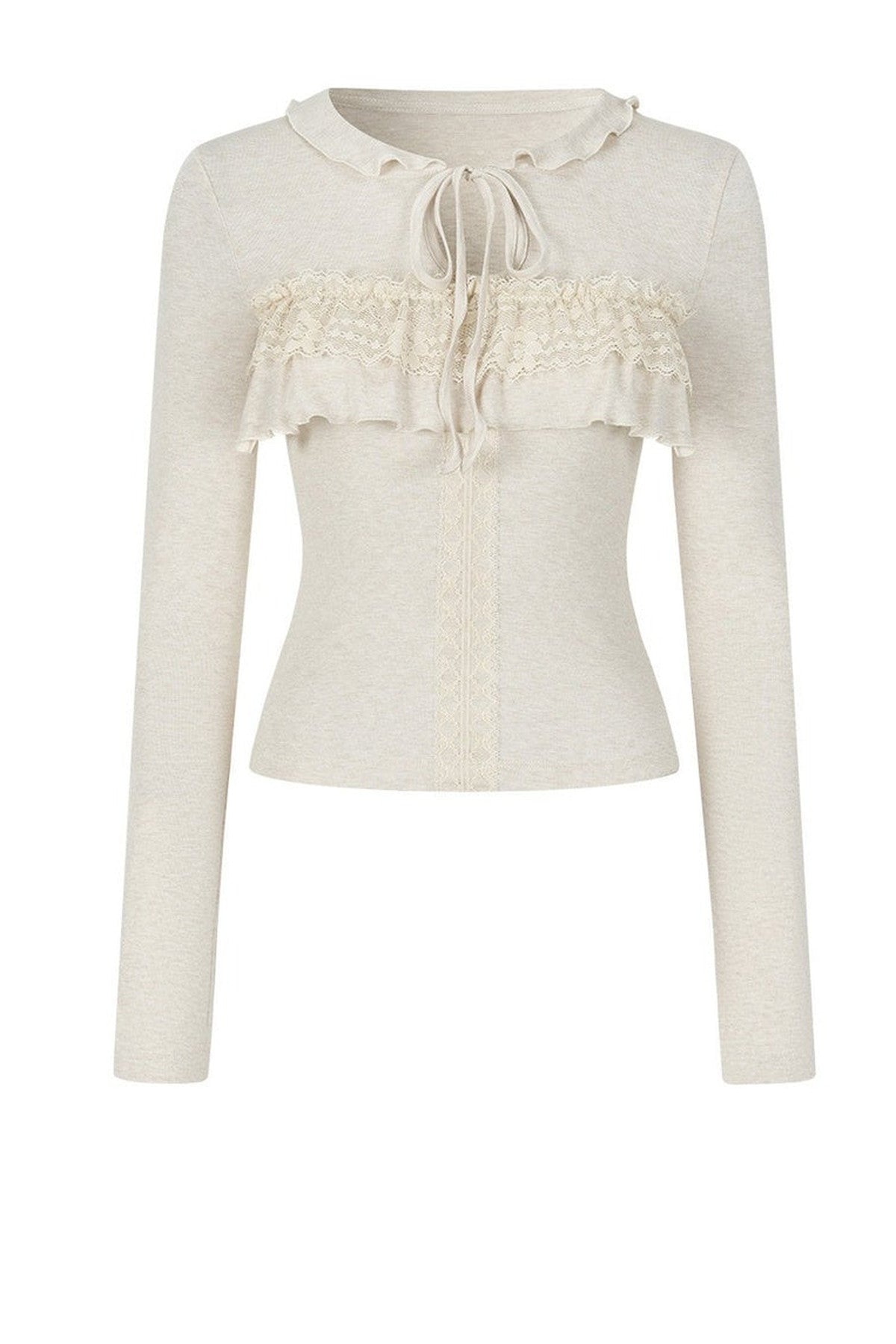 Lace-Up Hollow Lace T-Shirt