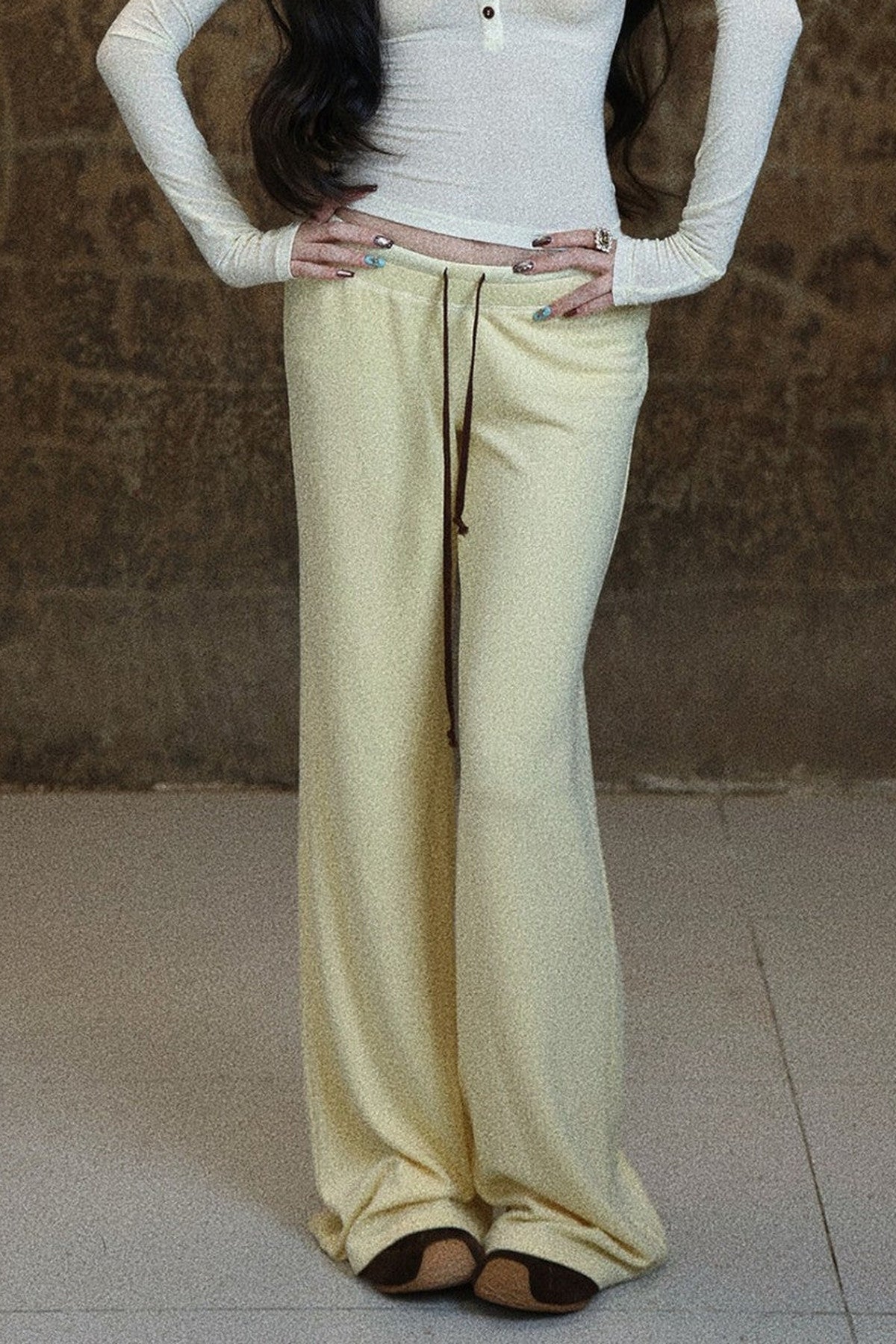 Solid Color Straight Sweatpants