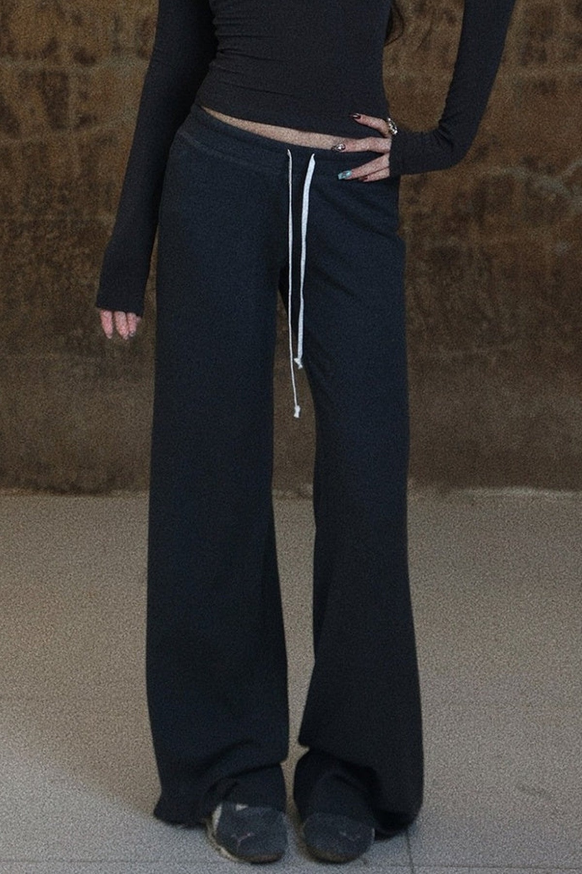 Solid Color Straight Sweatpants