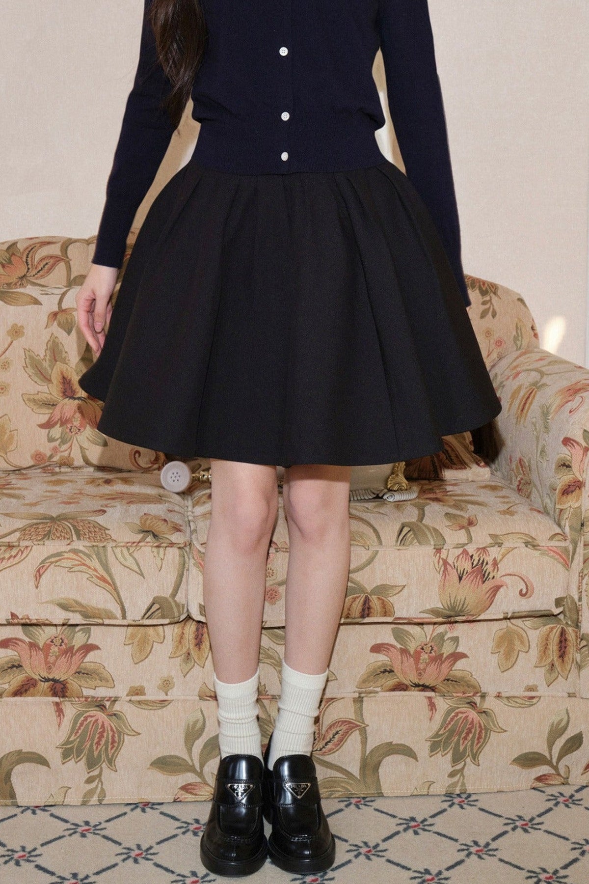 High-Waisted A-Line Puffy Skirt