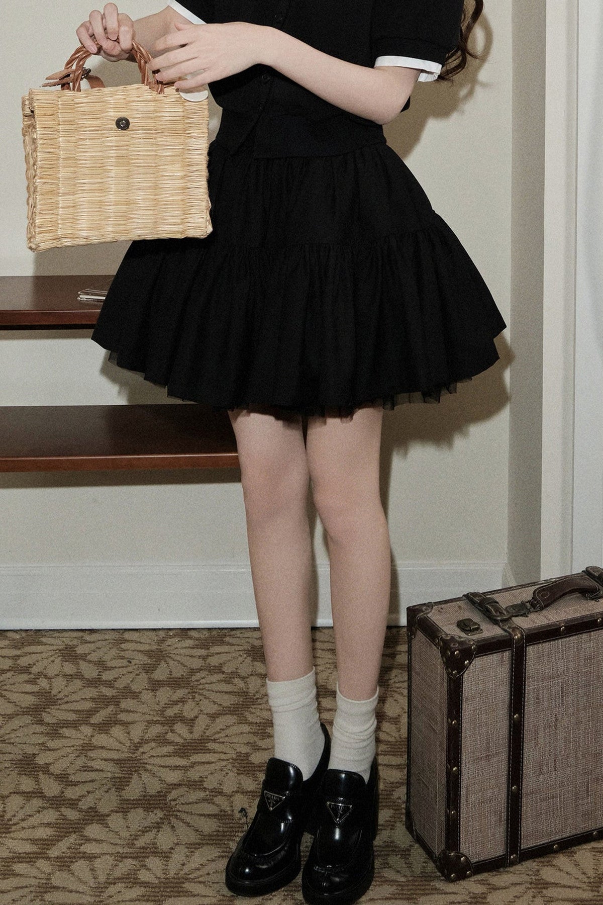 Ballet Style Double-Layer Mesh A-Line Cake Skirt