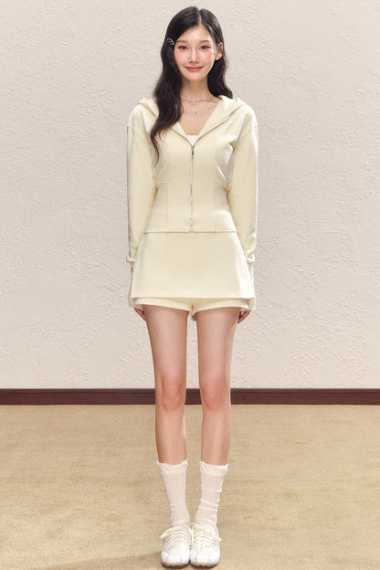Korean Style Sweatshirt and Skirt Set-Up