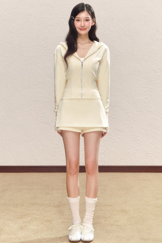 Korean Style Sweatshirt and Skirt Set-Up